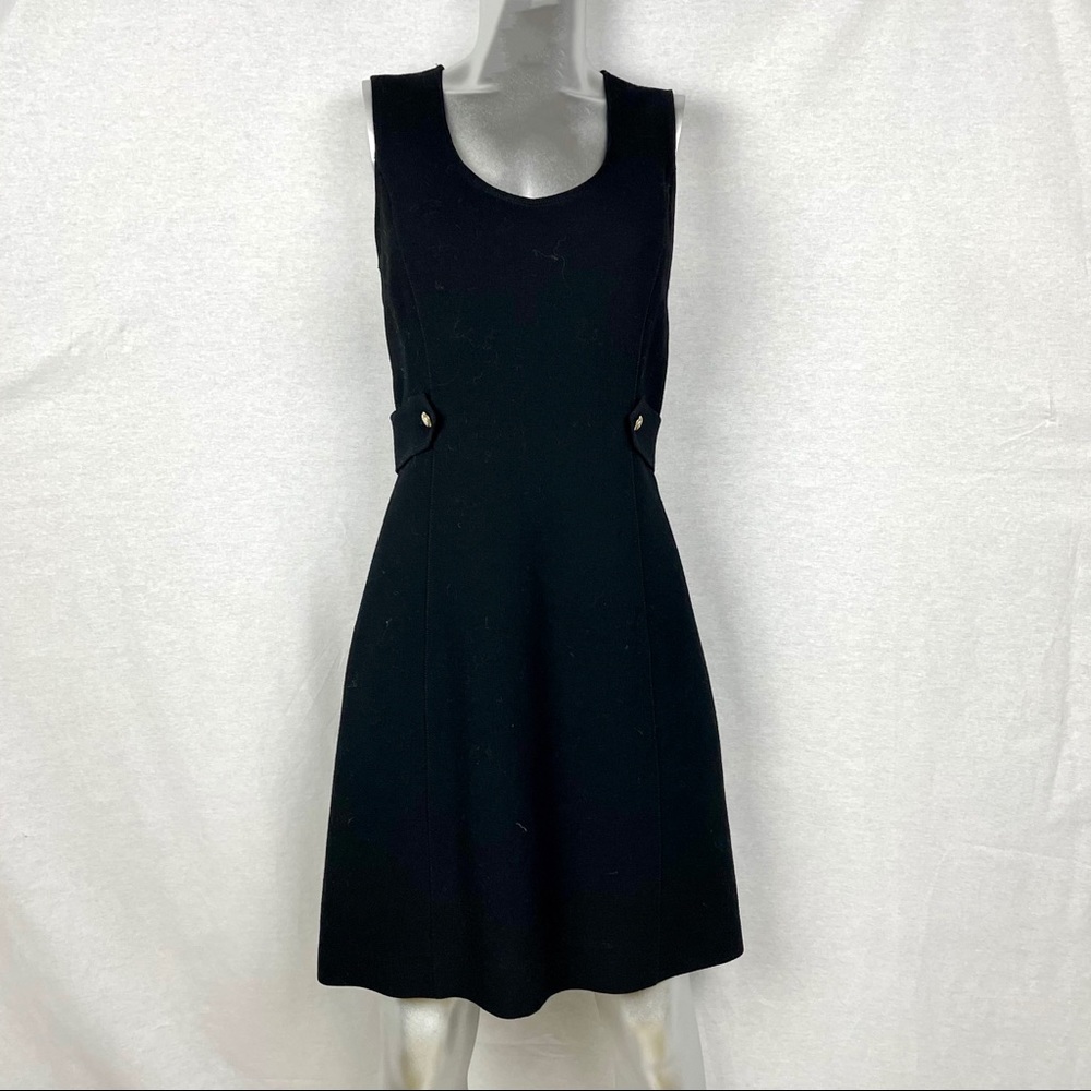 👑HP👑 VERTIGO PARIS LITTLE BLACK DRESS CREPE LIGHT WEIGHT WOOL - 8